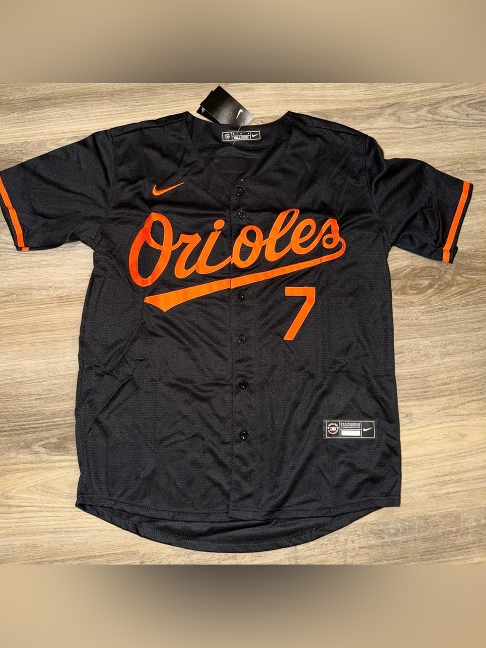 Nike Orioles Men's Black & Orange Team Jersey